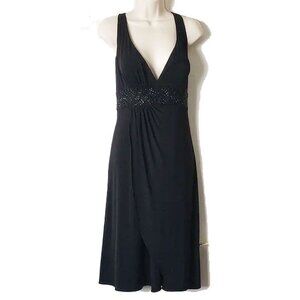 NWOT Dave & Johnny Beaded Faux Wrap Jersey Dress 13/14 Sequin